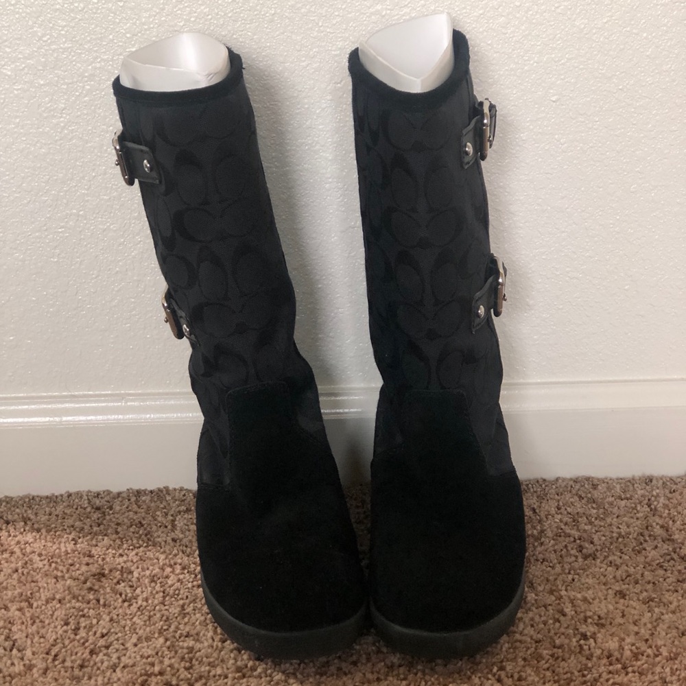 Black coach boots